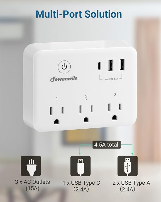 DEWENWILS Wireless Remote Control Outlet, Remote USB Outlet Switch