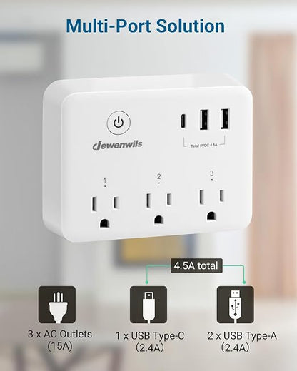 DEWENWILS Wireless Remote Control Outlet, Remote USB Outlet Switch
