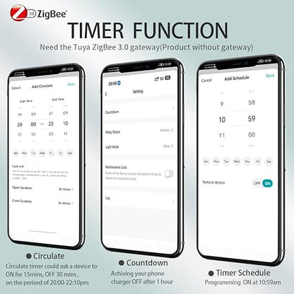 TONGOU Zigbee 3.0 Smart Switch| 1‑63A Adjustable DIN Rail 1P+N| Support Tuya/Smart Life Remote Control| Over-Current Protection| Smart Home Real-time Energy Monitoring| Voice Control| FCC Certified