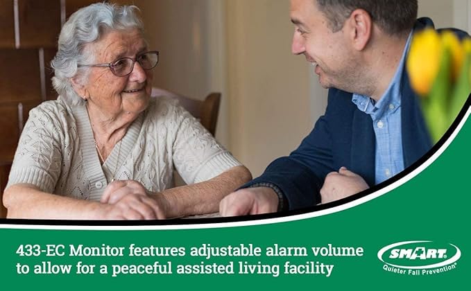 Smart Caregiver Wireless Bed Alarm System Kit - Cordless Weight Sensing 10x30 in Pad and Chair Pad, with AC Adapter and Nurse Call Button
