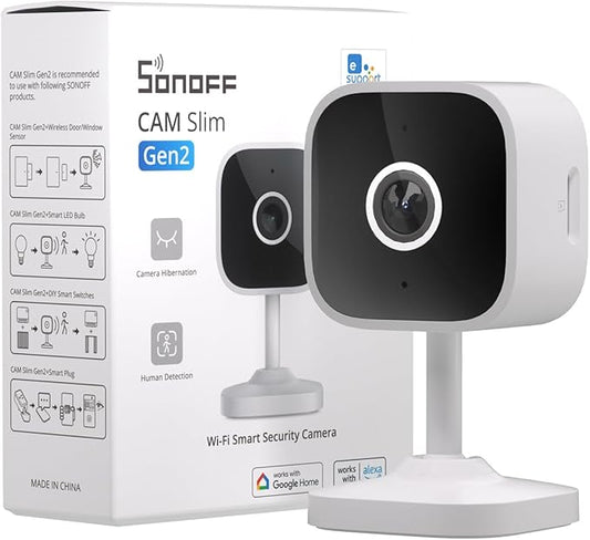 SONOFF Smart Security Camera, CAM-S2 Indoor HD Dog-Camera, Motion Detection for Baby and Pet Monitor