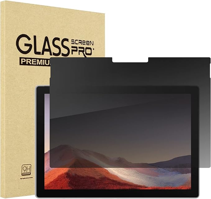 ProCase Privacy Screen Protector - Dark Tempered Glass for 12.3 Inch Surface Pro 7+/7/6/5/4