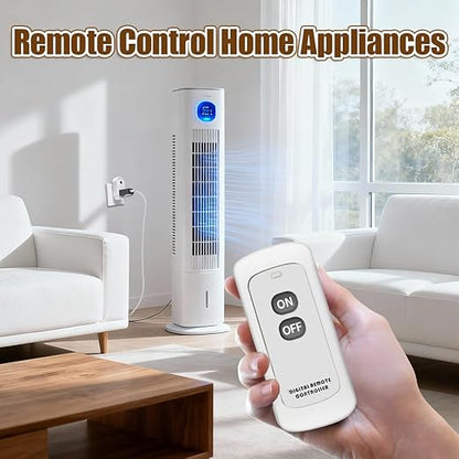 Remote Control Outlet, C-GLNKY Wireless Electrical Plug Switch for Lights, Lamps, Fans, 100ft RF Range,15A 1800W (1 Remote + 1 Outlet+1 Battery)