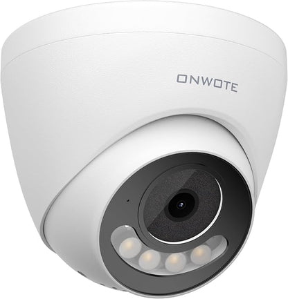 ONWOTE 12MP PoE IP Security Camera Outdoor, 2 Way Talk, Smart Color Night Vision, 4000x3000 12 Megapixels 30fps, 123° FoV, AI Detection, Commercial Wired Camera for Business, Add-on to PoE NVR System