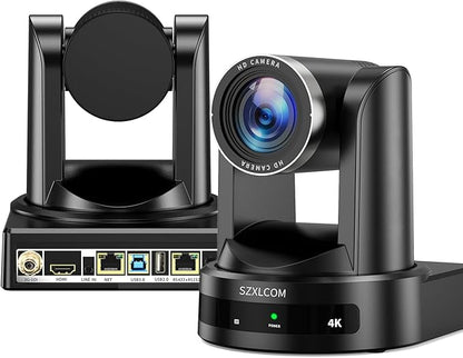 4K PTZ Camera for Conference Room & Church, 20X Optical Zoom, HDMI SDI USB LAN, AI Auto Tracking Camera for Live Streaming