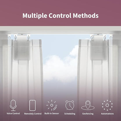 [Upgraded Version] Aqara Smart Curtain Motor E1 (Rod Version, 1 Pack), Requires AQARA Zigbee 3.0 HUB, Not Support Hubs from Other Brands, Support HomeKit, Alexa and IFTTT