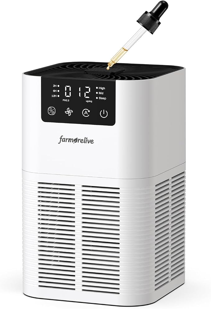 Air Purifier for Home, HEPA Air Purifier, White
