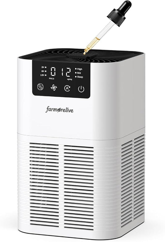 Air Purifier for Home, HEPA Air Purifier, White