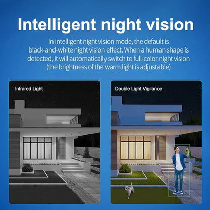 PTZ Security Camera, Wireless WiFi 2K HD, 355 Pan 90 Tilt, Night Vision, IP66 Waterproof/Home Indoor and Outdoor Security Surveillance, AI Auto Tracking, Spotlight & Siren, Motion Detection