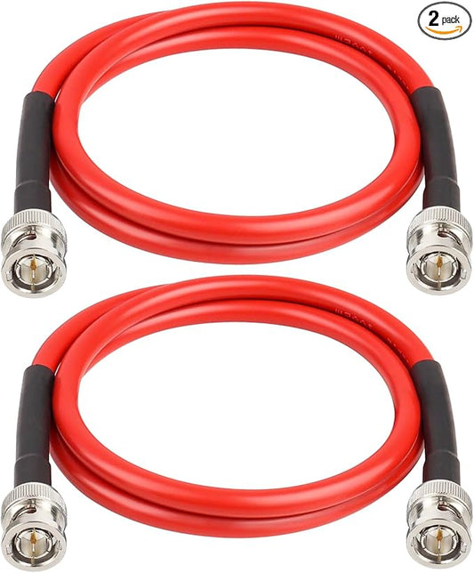 XRDS -RF 12G SDI Cable 3FT 2PCS, SDI Video Cable 3G/6G/12G 75ohm RG6 BNC Cable Supports HD-SDI/3G/6G-SDI/4K for Video Security Camera SDI Converter