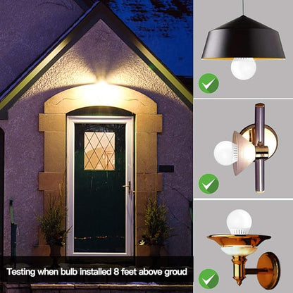 Motion Sensor Light Bulb with Dusk to Dawn, E26 Base, 7W LED(60W Equivalent), Warm White(3000K), Motion Sensitivity, Time and Twilight Setting Adjustable, 2-Pack