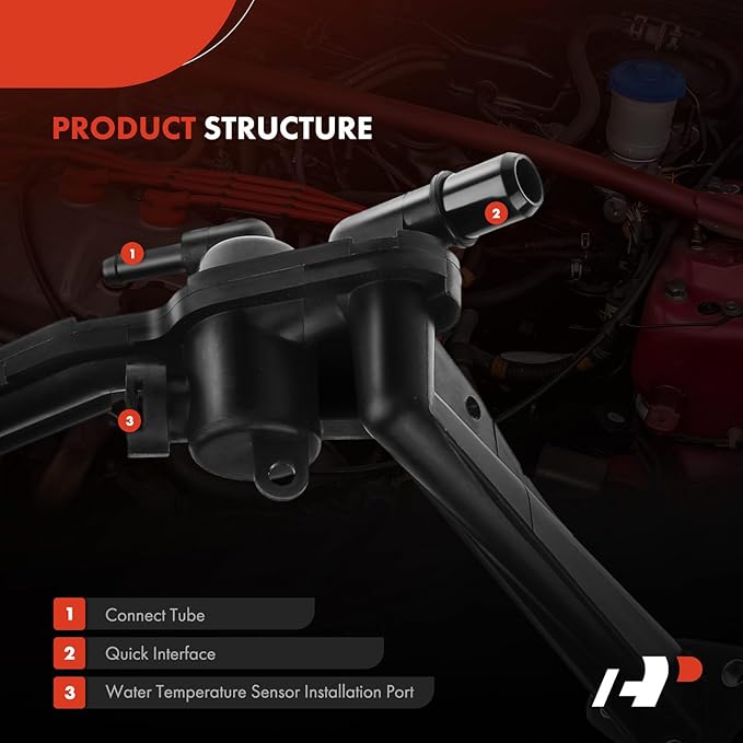 A-Premium Thermostat Housing Water Outlet Compatible with Smart - Fortwo 2008-2015