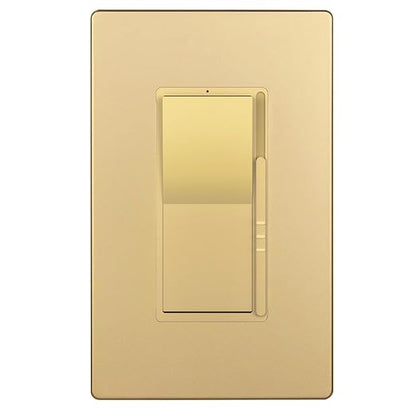 TOPGREENER Dimmer Paddle Switch for Dimmable 300W LED/CFL Lights,Gold,1P