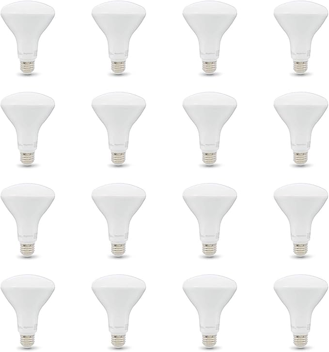 Amazon Basics BR30 LED Light Bulb, 65W Equivalent, 11W Energy Efficient, E26 Standard Base, Daylight White 5000K, Dimmable, 10,000 Hour Lifetime, 16-Pack