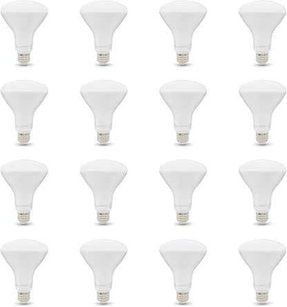 Amazon Basics BR30 LED Light Bulb, 65W Equivalent, 11W Energy Efficient, E26 Standard Base, Daylight White 5000K, Dimmable, 10,000 Hour Lifetime, 16-Pack