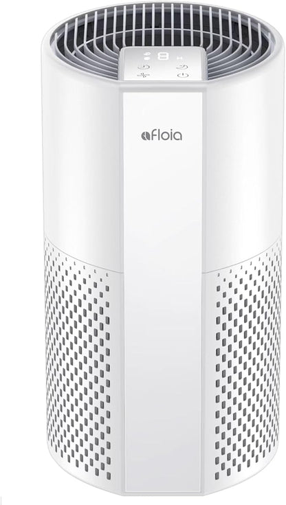 Afloia Air Purifier for Home Bedroom Up to 1076 ft², 4 Stage Filter with Washable Pre Filter for Pets, Quiet Operation, Removes Pet Dander, Hair, Pollen, Dust, Mold, Allergies and Smoke, Pluto White