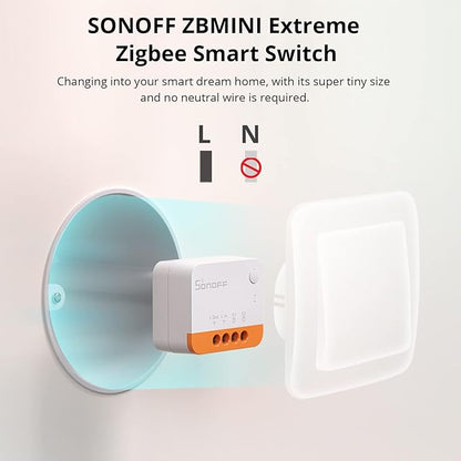 SONOFF Zigbee Smart Switch, No Neutral Conductor Required, Compatible with Alexa & Google Home, Requires Zigbee Gateway