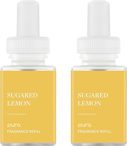 Pura Smart Home Scent Refill - Long-Lasting Premium Fragrance per Refill - Clean Diffuser Fragrance for Home, Office & Apartment - 2 Pack, Sugared Lemon
