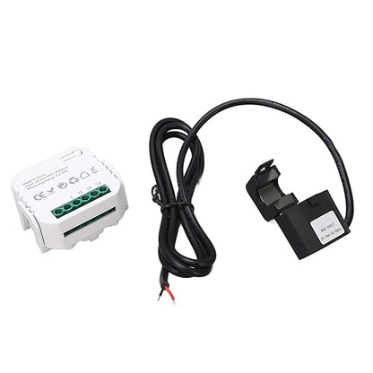 Fafeicy Smart WiFi Electricity Meter with Clamp, 80A Power Consumption Monitor, Remote Control, Overload Protection, Energy Management, Black