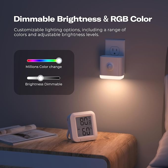 THIRDREALITY Smart Color Night Light, Matter Over WiFi, 3-1 Multi-Functionality, Work with SmartThings, Google Home, Apple Home, Alexa