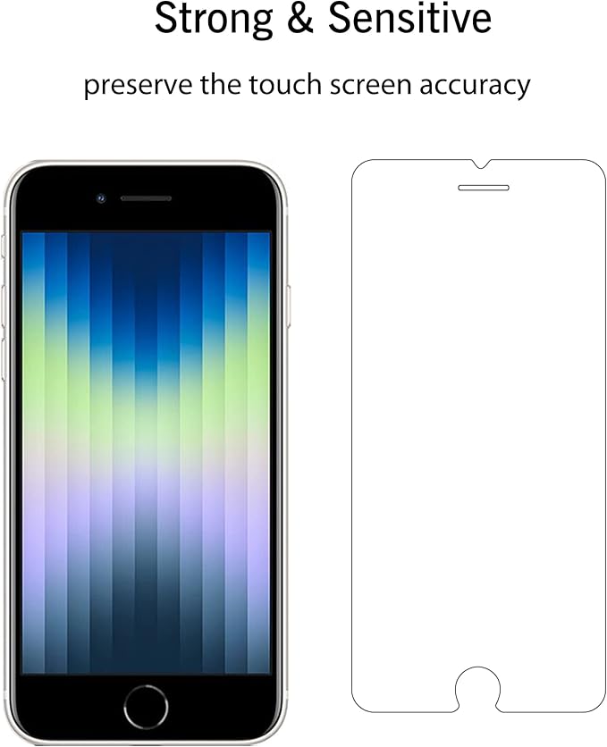 Ailun Screen Protector for iPhone SE 2020/2022 2Pack 0.33mm 4.7 Inch Tempered Glass Case Friendly iPhone SE 2nd/3rd Generation