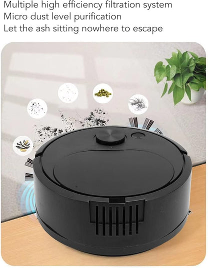Robot Vacuum and Mop Combo, Personalized Cleaning Recommendations, Robot Vacuum Cleaner Good for Pet Hair, Carpets, Hard Floors(Black)