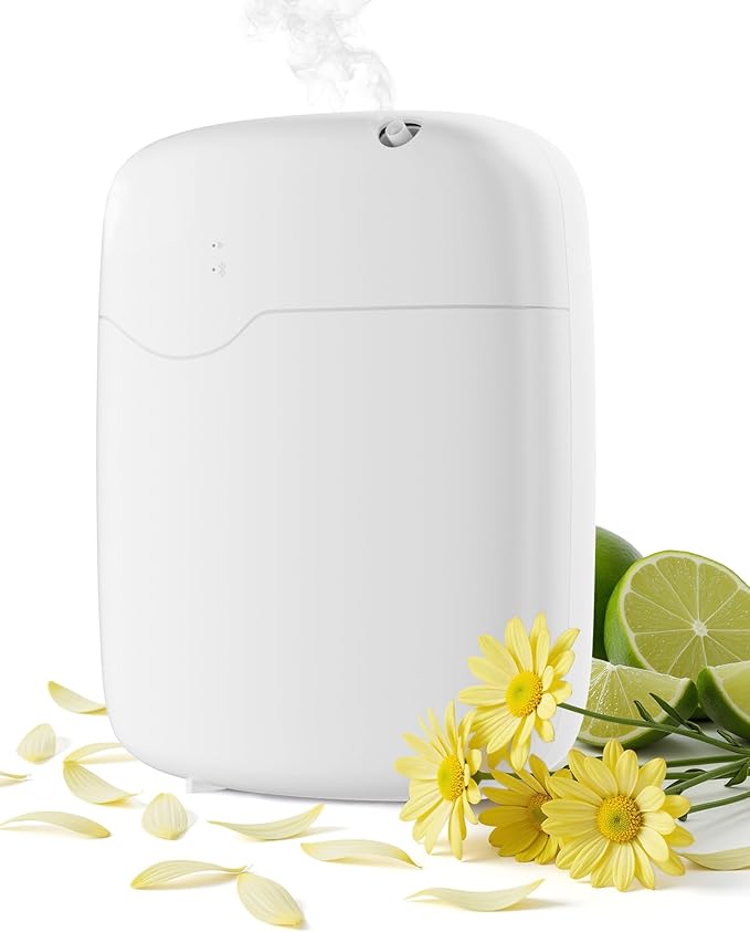Waterless Essential Oil Diffuser, Smart Bluetooth Aromatherapy Diffuser with App Control, 400ml Large Capacity and 3000 sq ft for Home, Hotel, Office, Spa, Silent Auto Mode & Timer Controlled