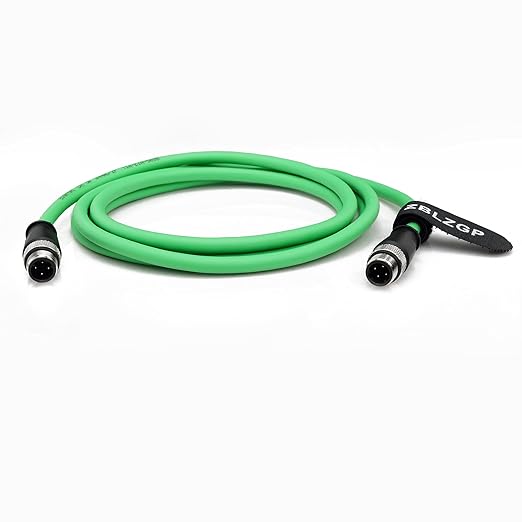 M12 4-Pin D Code Network Male Cable Metal Shield Stable and Anti-Interference for in Areas with High Electromagnetic Interference 40M