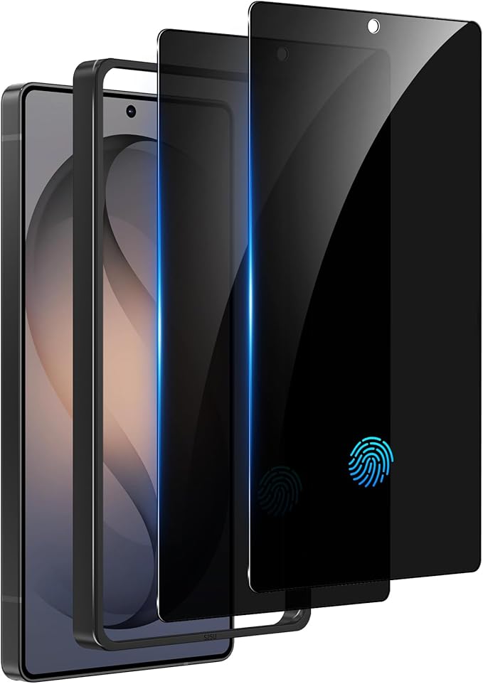 2 Pack for Samsung Galaxy S26 Ultra Privacy Screen Protector Tempered Glass, Fingerprint Unlocking, 25° Anti Spy S26 Ultra Screen Protector, Full Coverage, Case Friendly, Easy Installation