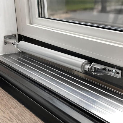 Ideal Security Model 9 Standard Duty Pneumatic Storm and Screen Door Closer, 10.5" L x 1.25" W x 1.25" H, Adjustable Speed, Smooth Closing for Lightweight to Medium Doors, Easy Install, White