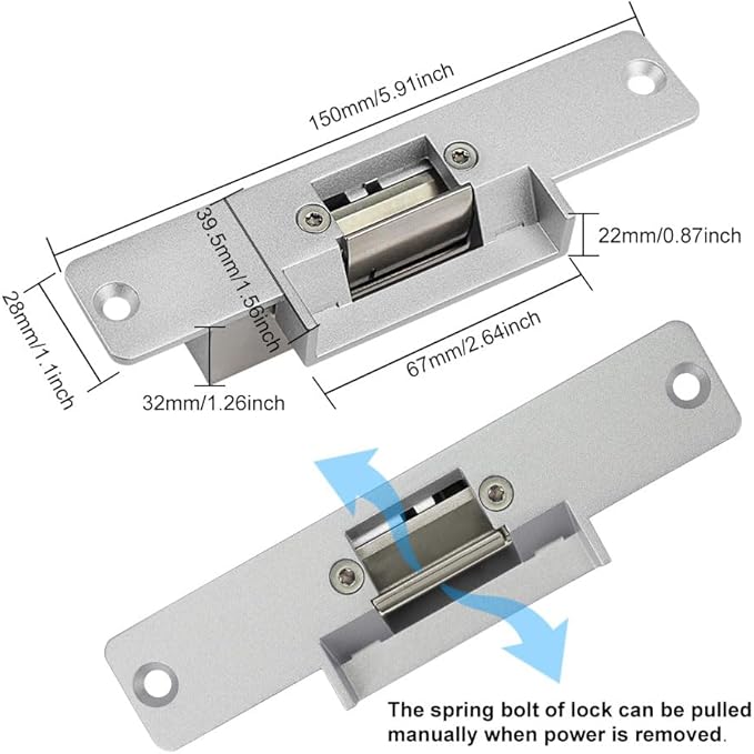 YiToo WiFi Tuya Access Control Fail-Safe Electric Strike Door Lock Kit System Gate Remote Control Opener Smartphone APP Control