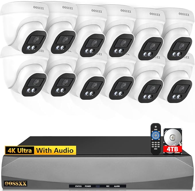 Wired Outdoor Home Security Camera System Dome POE Video Surveillance Cameras Systems