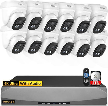 Wired Outdoor Home Security Camera System Dome POE Video Surveillance Cameras Systems