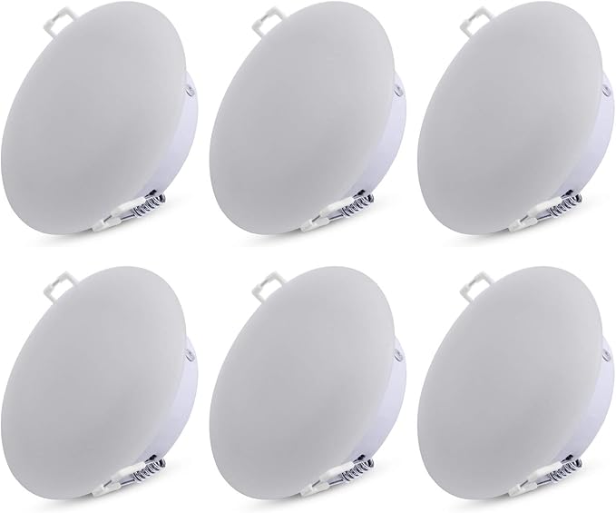 Facon 4.5inch 12V LED RV Puck Light - 6 Packs, 4000K Cool White, Full Aluminum Recessed 12Volt Interior Ceiling Lights for RV, Camper, Trailer, Boat, cETL Certified