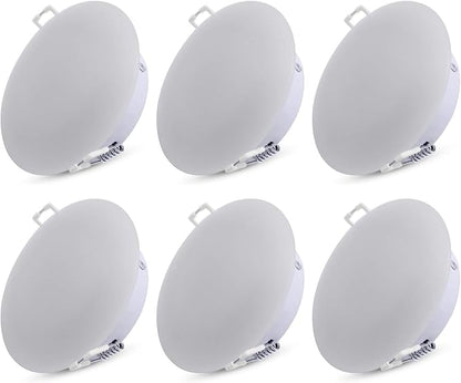 Facon 4.5inch 12V LED RV Puck Light - 6 Packs, 4000K Cool White, Full Aluminum Recessed 12Volt Interior Ceiling Lights for RV, Camper, Trailer, Boat, cETL Certified