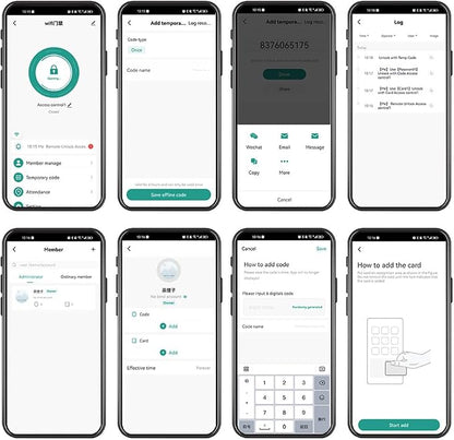 LIBO Tuya Smart Access Control Keypad with 10 IC Key Fobs | IP68 Weatherproof Keypad, 1000 Users, RFID IC Card & PIN Code, ABS Housing, for Home, Office, Business