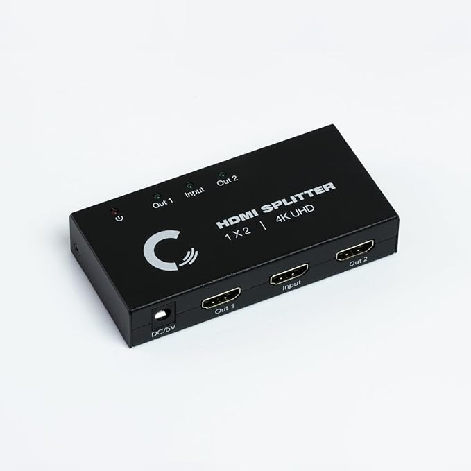 | 1x2 HDMI Splitter | Ultra HD 4K/2K | 1 Input - 2 outputs | Full HD/3D | 1080P | HDMI 1.4 | HDTV | PS4 / PS3 | XboxOne / 360 | DVD | Blu-ray | DTS Digital | Digital Audio