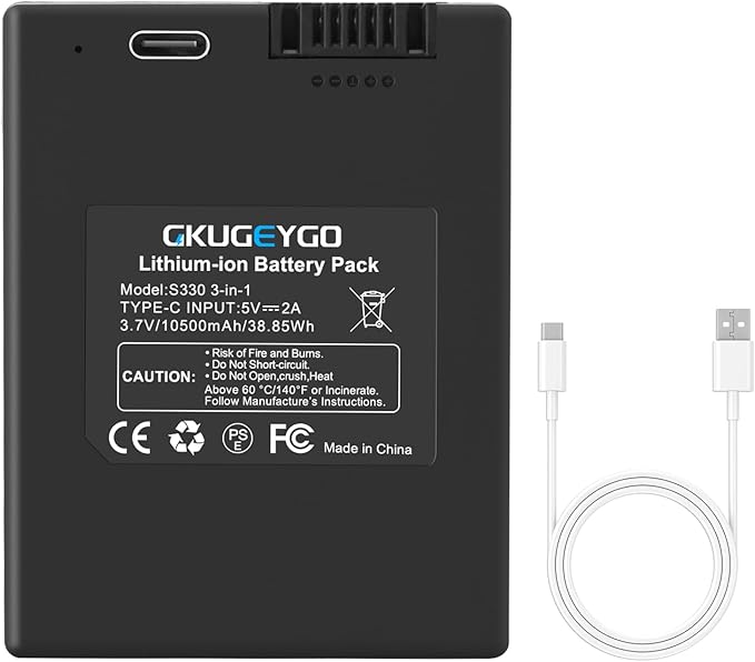 Security Rechargeable Battery for eufy S330 S230 S220 E330 Video Smart Lock 3-in-1 and Smart Drop, 10500mAh Li-ion Replacement Battery Compatible with eufy S330