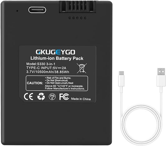 Security Rechargeable Battery for eufy S330 S230 S220 E330 Video Smart Lock 3-in-1 and Smart Drop, 10500mAh Li-ion Replacement Battery Compatible with eufy S330