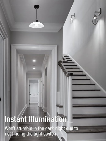 TORCHSTAR 6-Pack A19 Motion Sensor LED Light Bulb, 900LM, E26 6000K