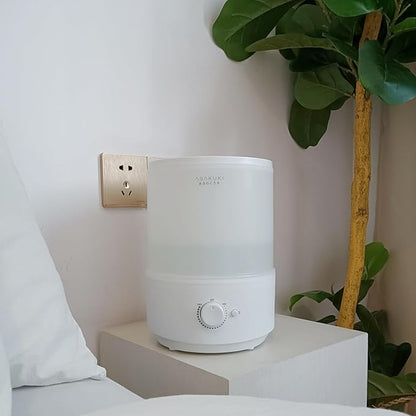 ASAKUKI Humidifiers for Bedroom, 3L Top Fill Cool Mist Humidifiers for Baby Nursery & Plants, 3-IN-1 Quiet Air Humidifier, Oil Diffuser & Night Light for Large Room Home, Auto Shut-off, BPA-Free, 30H