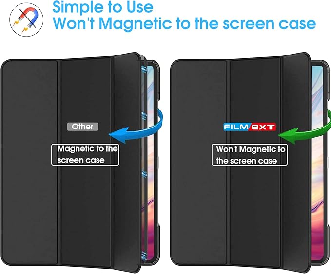 Magnetic 4 Way Privacy Screen for iPad Pro 11 Inch 2018-2022/ iPad Air 5th 2022/Air 4 2020,360° Anti-Spy Removable iPad Air Anti Blue Light Glare Anti Fingerprint Screen Protector Privacy Filter