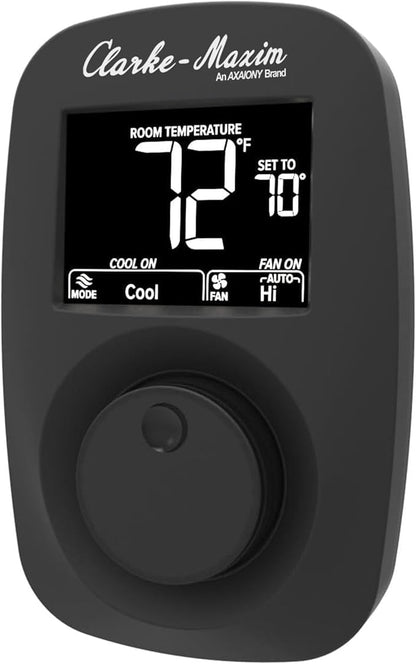 9420-381 Cooling & Heating Wall-Mounted Digital Thermostat - Black, Easy Installation, Low Power Consumption