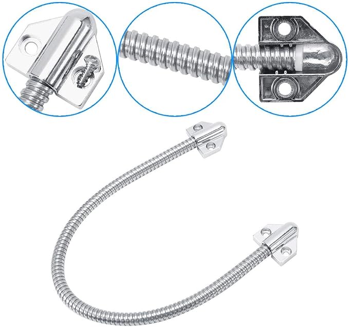 Door Loop 10mm Diameter 40cm Long Flexible Wire Protection for Access Control Systems, Smart Doorbells, Security Installations with Anti-Rust Material and Easy Installation