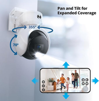 Night Owl® Add On Wired 4K Deterrence Cameras with 2-Way Audio - 2 Pack - White