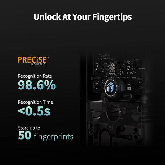 Aqara Smart Lock U100, Fingerprint Keyless Entry Door Lock with Apple Home Key, Touchscreen Keypad, Bluetooth Electronic Deadbolt, IP65 Weatherproof, Supports Apple HomeKit, Alexa, Google, IFTTT, Gray