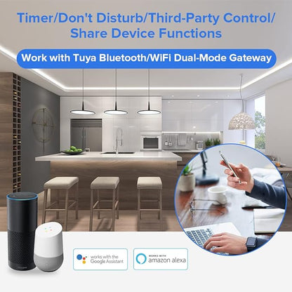 BTF-LIGHTING 5in1 LM052 Tuya Zigbee3.0 LED Controller Support Dimming CCT RGB RGBW RGBCCT PWM LED Strip Compatible with Echo Plus/4th Gen, Tuya Gateway Work with WR01RF WR02RF etc