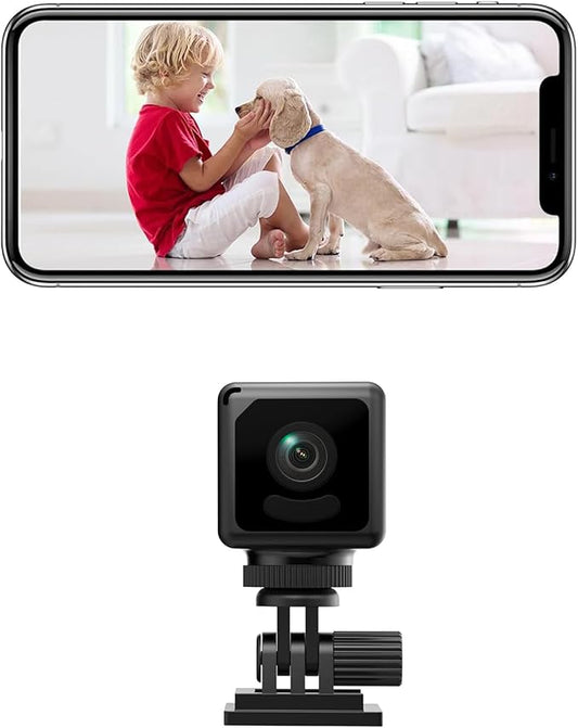 Home Security Camera, 4K HD Mini WiFi Portable Nanny Cam with AI Motion Detection & Night Vision Tiny Cameras for Home Pet Baby Office Indoor Outdoor