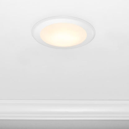 Maxxima 7.5 in. LED Flush Mount Ceiling Light Fixture, 1200 Lumens, 5 CCT 2700K/3000K/3500K/4000K/5000K, Round Disk Light, Dimmable, Recessed Can or J-Box Install