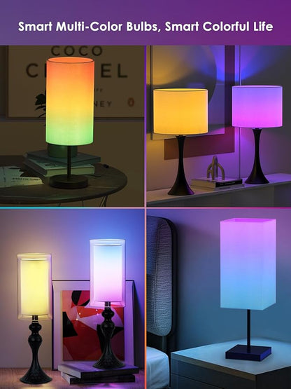 5V Low-voltage Smart LED Light Bulb, Dimmable E26 Screw Base Bulb with Remote Control, 48 Colorful Beads 16 Million Colors 7W Light Bulbs with APP Control & Music Sync & Timer for Bedroom Lamp(2-Pack)